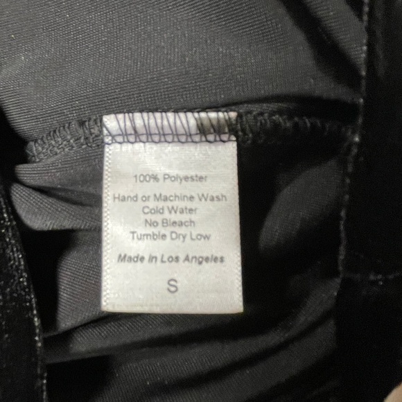 Lucy in the Sky Black Velvet Bodycon Open Back Corset Closure LBD - Size S - Picture 7 of 8